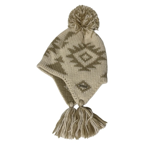 NWT Chaos Bedford (Earflap) Acrylic Printed Lifestyle Beanie Burlap Pattern - Picture 2 of 7